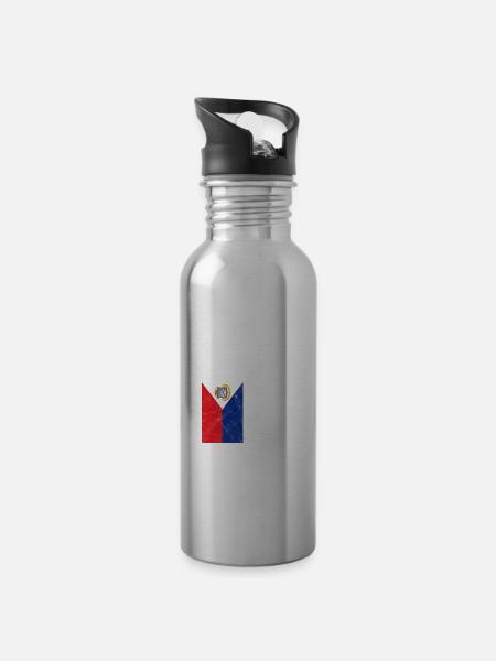 Sint Maarten - Trinkflasche mit integriertem Trinkhalm -