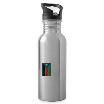 South Sudan - Water bottle with straw - silver - Right