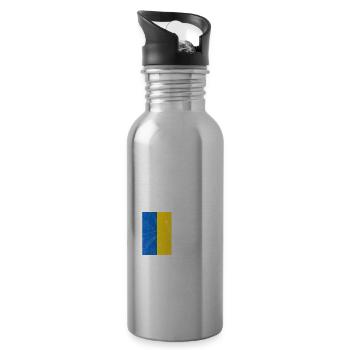 Ukraine - Water bottle with straw - silver - Right