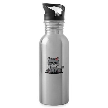Sorry, I missed your call, wol - Water bottle with straw - silver - Right