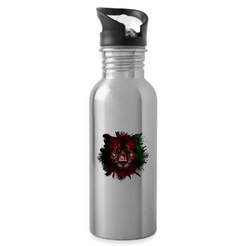 Afghanistan - Water bottle with straw - silver - Right