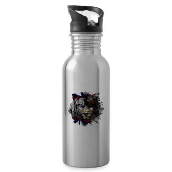 Amerikanisch-Samoa - Trinkflasche mit integriertem Trinkhalm - Lightsilver - Rechts