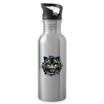 Belize - Trinkflasche mit integriertem Trinkhalm - Lightsilver - Rechts