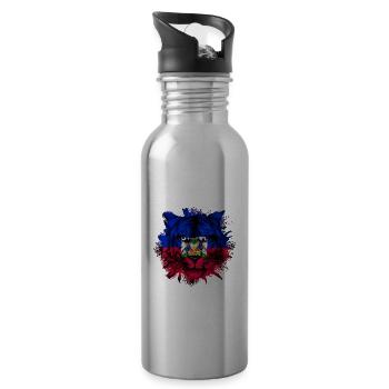 Haïti - Gourde avec paille intégrée - argent clair - Droite