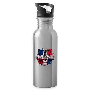 Dominican Republic - Water bottle with straw - silver - Right