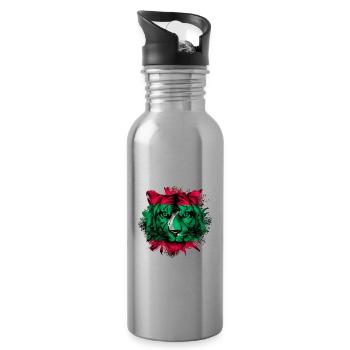 Malediven - Trinkflasche mit integriertem Trinkhalm - Lightsilver - Rechts