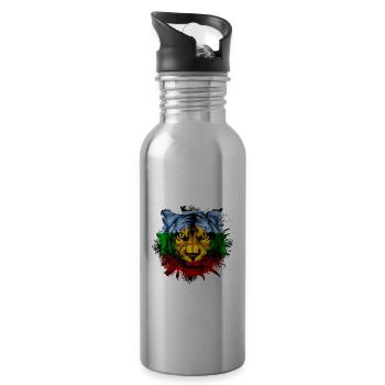 Mapuche - Trinkflasche mit integriertem Trinkhalm - Lightsilver - Rechts
