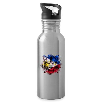Philippines - Water bottle with straw - silver - Right