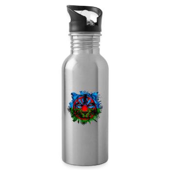 Roma - Trinkflasche mit integriertem Trinkhalm - Lightsilver - Rechts