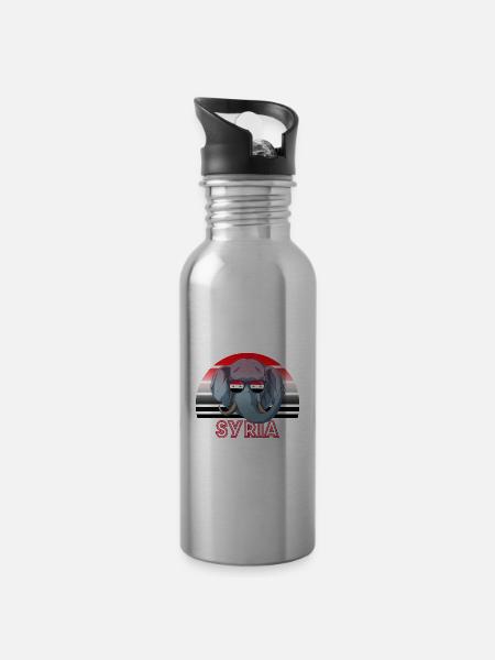 Syrien - Trinkflasche mit integriertem Trinkhalm -