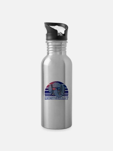 Montserrat - Trinkflasche mit integriertem Trinkhalm - Lightsilver
