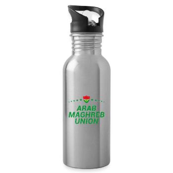 Union des Arabischen Maghreb - Trinkflasche mit integriertem Trinkhalm - Lightsilver - Rechts