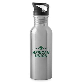 African Union - Water bottle with straw - silver - Right