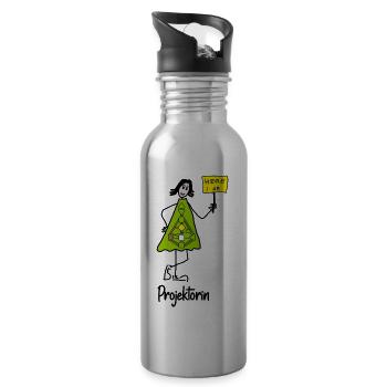 Projektorin - Trinkflasche mit integriertem Trinkhalm - Lightsilver - Rechts