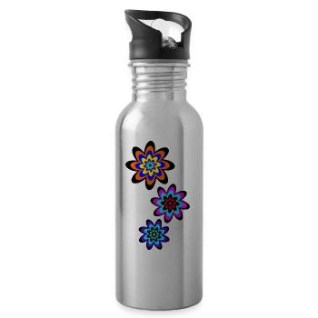 Down The Line - Water bottle with straw - silver - Right
