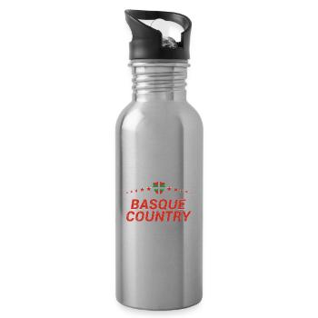 Baskenland - Trinkflasche mit integriertem Trinkhalm - Lightsilver - Rechts
