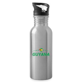 Guyana - Gourde avec paille intégrée - argent clair - Droite