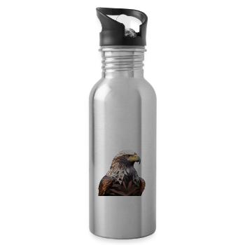 EAGLE - Water bottle with straw - silver - Right