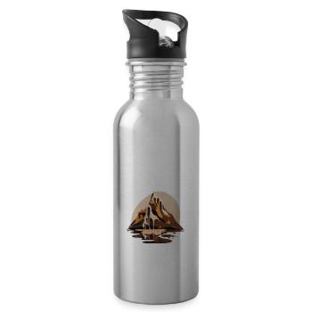 SURREAL - Water bottle with straw - silver - Right