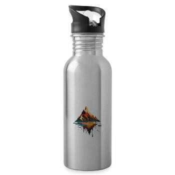 SURREAL - Water bottle with straw - silver - Right