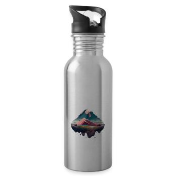 SURREAL - Water bottle with straw - silver - Right
