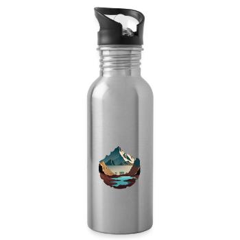 SURREAL - Trinkflasche mit integriertem Trinkhalm - Lightsilver - Rechts