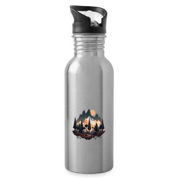 SURREAL - Water bottle with straw - silver - Right