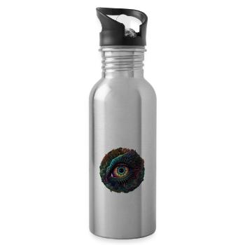 TRIPPY - Trinkflasche mit integriertem Trinkhalm - Lightsilver - Rechts