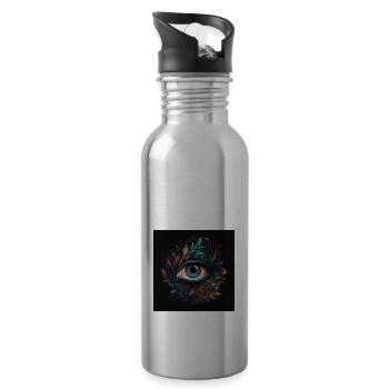 TRIPPY - Trinkflasche mit integriertem Trinkhalm - Lightsilver - Rechts
