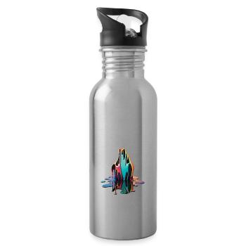 DRIPPY - Water bottle with straw - silver - Right