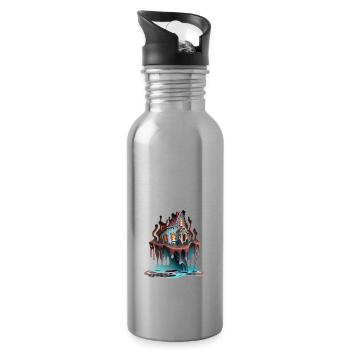 DRIPPY HOUSE - Water bottle with straw - silver - Right