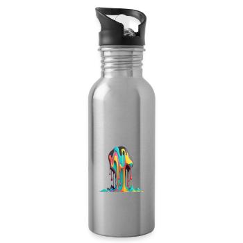 DRIPPY - Water bottle with straw - silver - Right