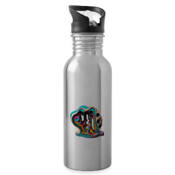 DRIPPY - Water bottle with straw - silver - Right