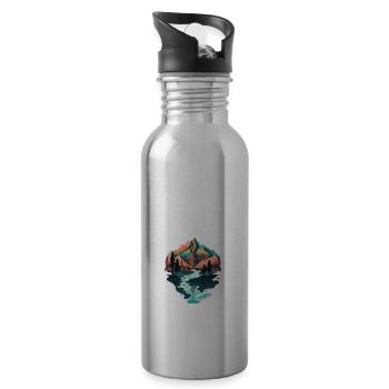SURREAL - Water bottle with straw - silver - Right