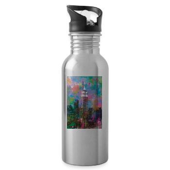 04 Good Morning NEW YORK ! Posters Margarita Art - Gourde avec paille intégrée - argent clair - Droite