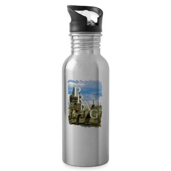 Prag - Trinkflasche mit integriertem Trinkhalm - Lightsilver - Rechts