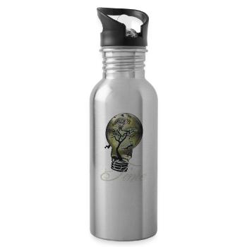 Time Lampe - Trinkflasche mit integriertem Trinkhalm - Lightsilver - Rechts