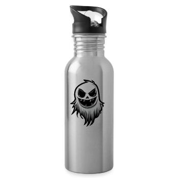 Geist Halloween Comic - Trinkflasche mit integriertem Trinkhalm - Lightsilver - Rechts