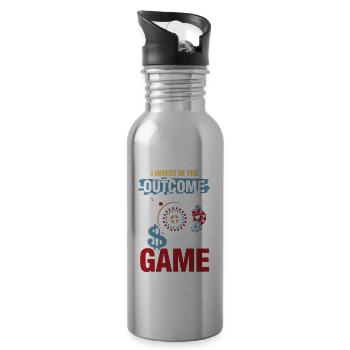 I Don't Gamble I Invest In Outcome Of The Game - Trinkflasche mit integriertem Trinkhalm - Lightsilver - Rechts