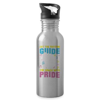 Let The Rhythm Guide Tap Dance With Pride - Trinkflasche mit integriertem Trinkhalm - Lightsilver - Rechts
