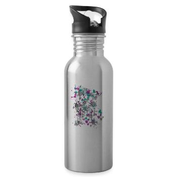 Turnerin Bodenturnen Gymnastik - Trinkflasche mit integriertem Trinkhalm - Lightsilver - Rechts