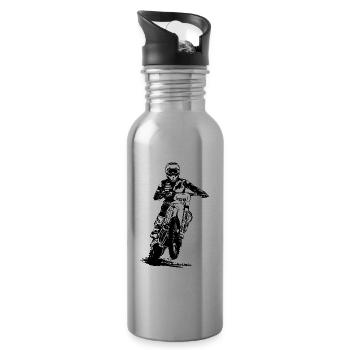 Enduro Tout-terrain - Gourde avec paille intégrée - argent clair - Droite