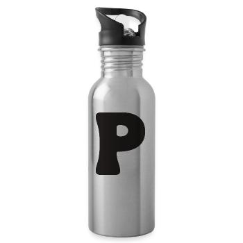 P - Trinkflasche mit integriertem Trinkhalm - Lightsilver - Rechts