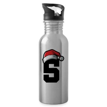 5 Number Christmas - Water bottle with straw - silver - Right