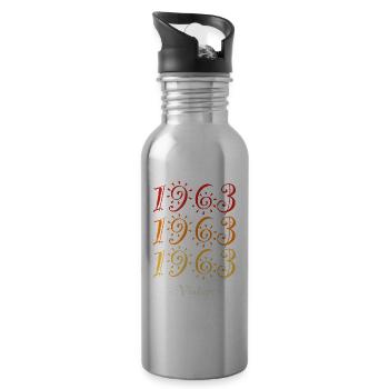1963 vintage - Water bottle with straw - silver - Right
