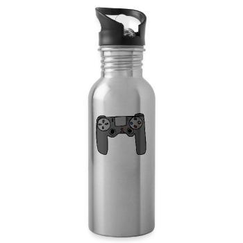 Controller - Trinkflasche mit integriertem Trinkhalm - Lightsilver - Rechts