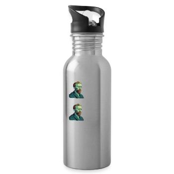 Goghing Goghing Gone - Water bottle with straw - silver - Right