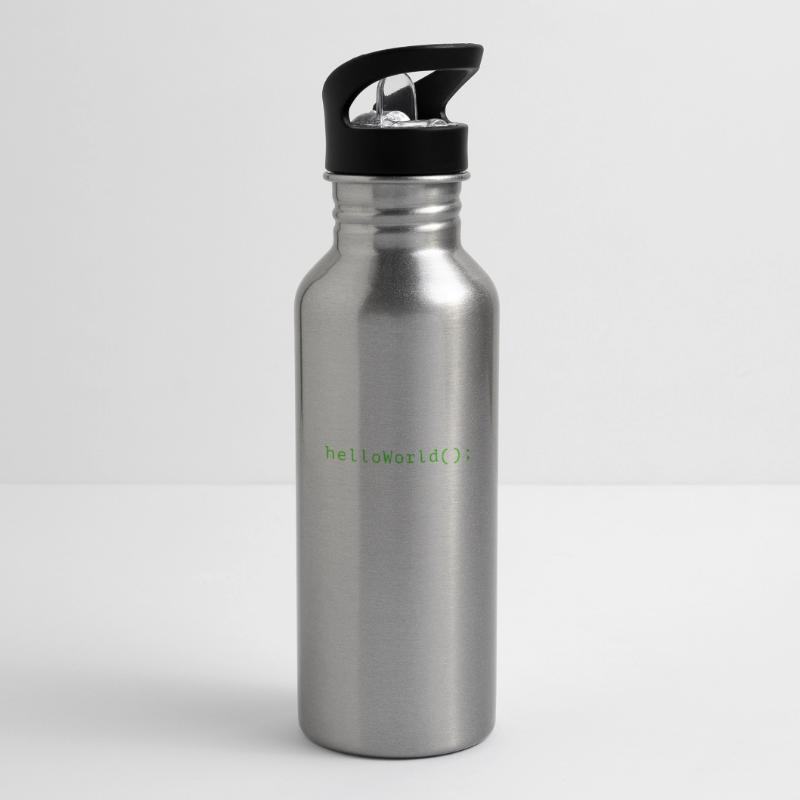 HelloWorld Program Code Coding Informatik Water bottle with straw