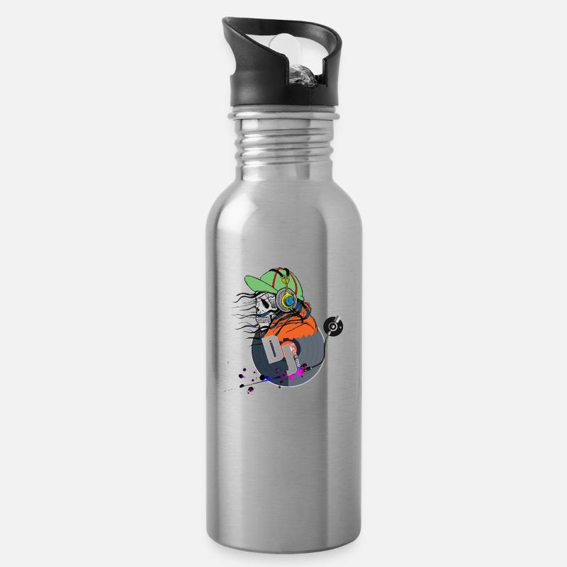 DJEXTREME - Water bottle with straw - silver