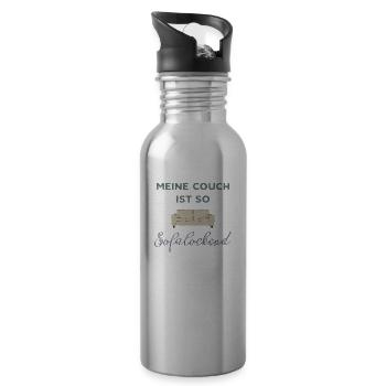 my couch - Water bottle with straw - silver - Right